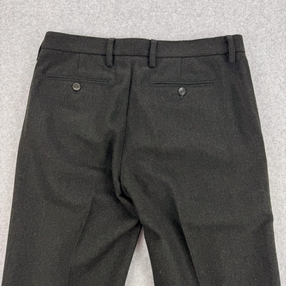 Banana Republic Kentfield Dress Pants Mens 31 Gray Herringbone Tweed Lined 32x31